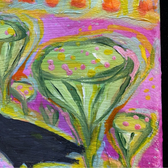 Crow Musings “An Original art Acrylic  Painting 8”x10”” On Canvas - Picture 10 of 10